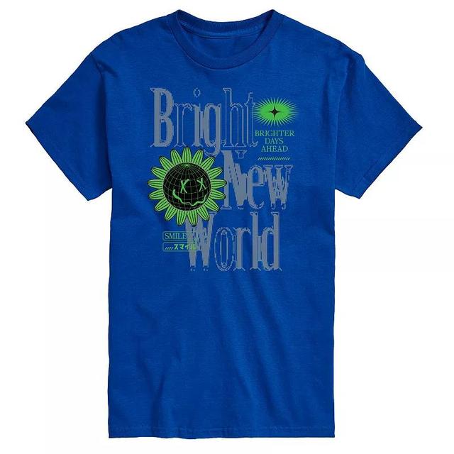 Big & Tall Bright World Tee, Mens Black Product Image