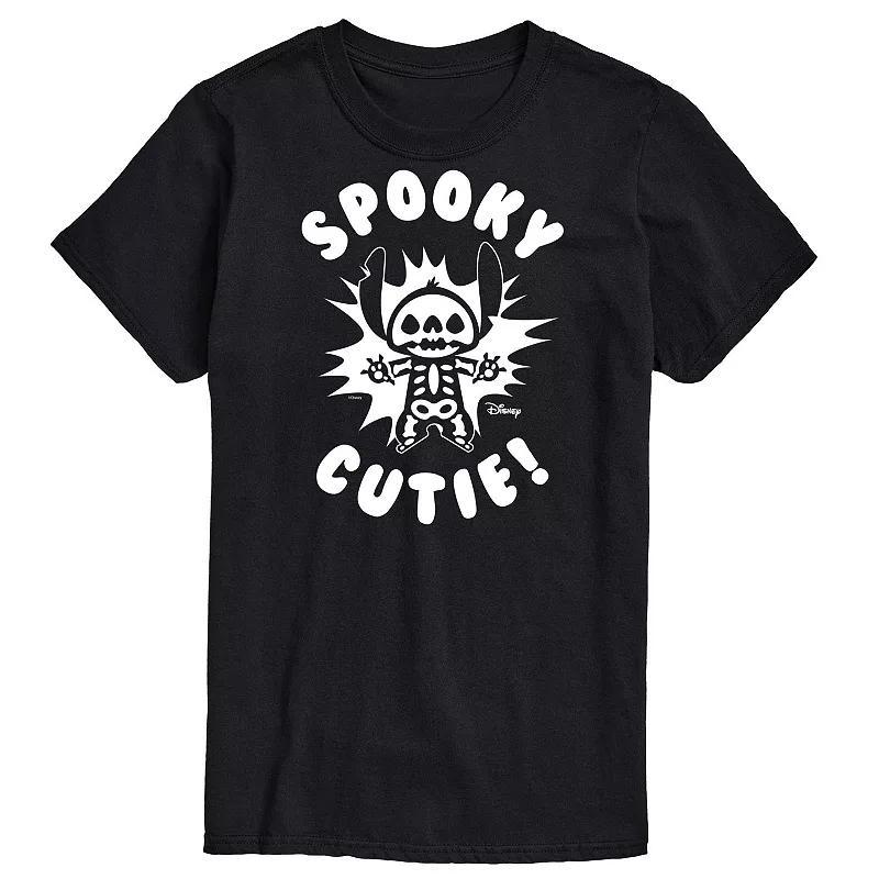 Disneys Lilo & Stitch Mens Spooky Cutie Tee Grey Product Image