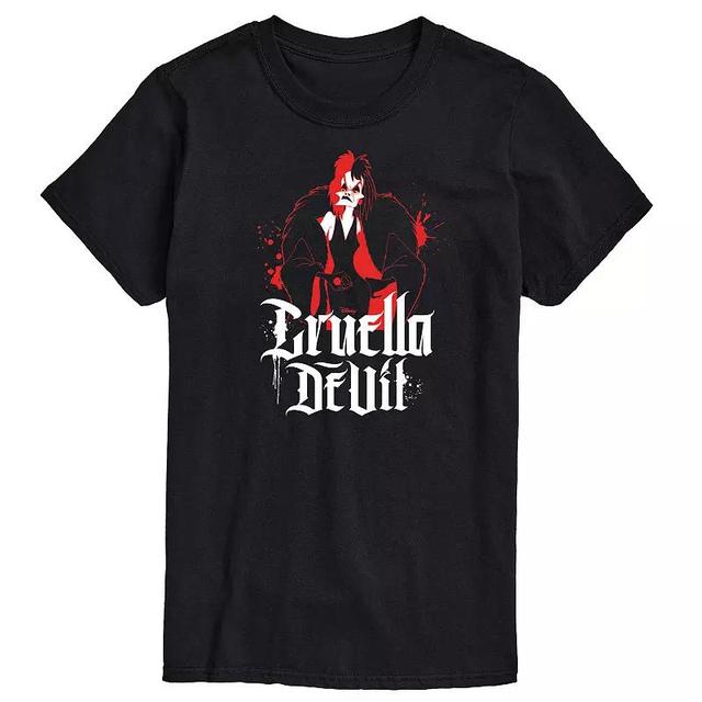 Disney Villains Cruella Big & Tall Graphic Tee, Mens Product Image