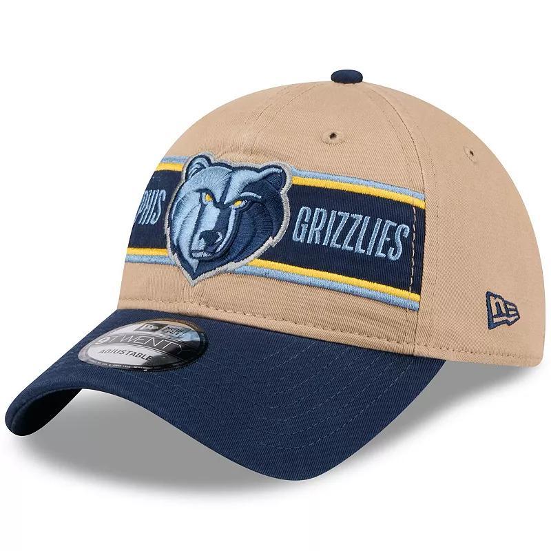 Mens New Era Tan/Navy Memphis Grizzlies 2024 NBA Draft 9TWENTY Adjustable Hat Product Image