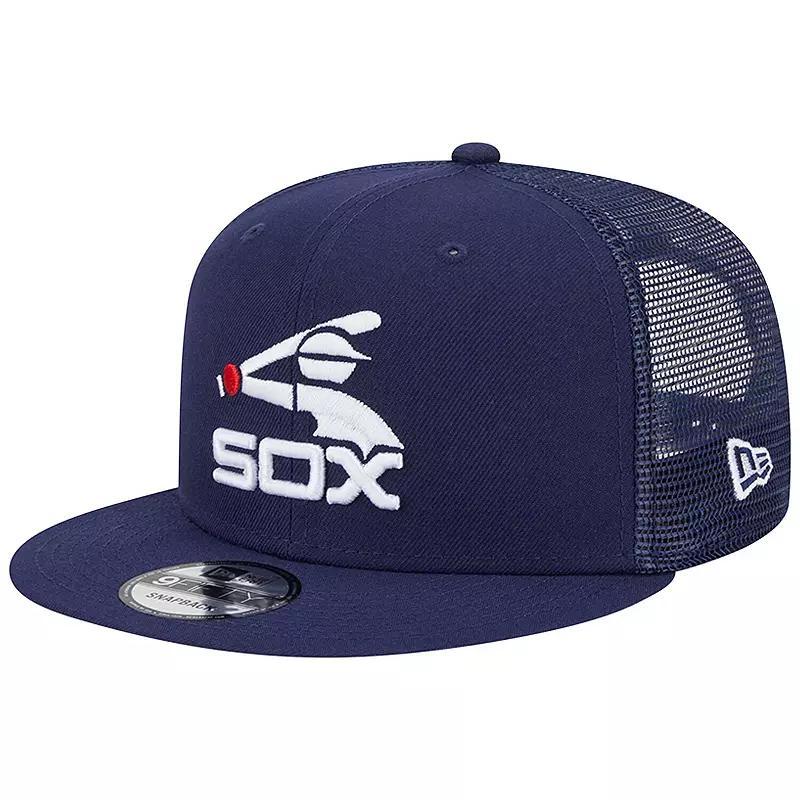 Mens New Era Chicago White Sox Cooperstown Collection Team Color Trucker 9FIFTY Snapback Hat, Blue Product Image