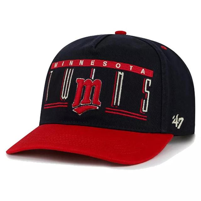 Mens 47 Minnesota Twins Double Headed Baseline Hitch Adjustable Hat, Blue Product Image