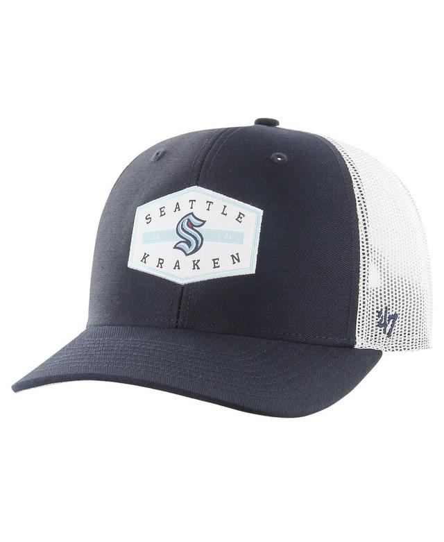 Mens 47 Brand Navy Seattle Kraken Convoy Trucker Adjustable Hat Product Image