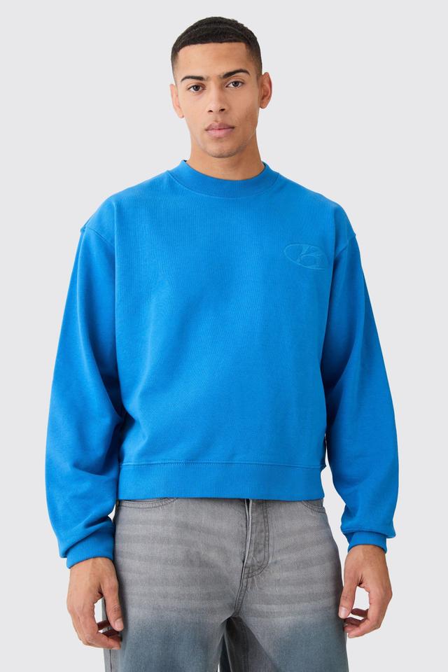 Oversized Boxy Loopback Sweatshirt | boohooMAN USA Product Image