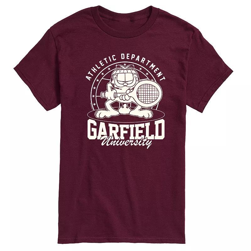 Mens Garfield Tennis Graphic Tee Red Product Image