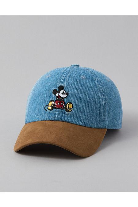 AE Mickey Mouse Denim Suede Baseball Hat Womens Product Image