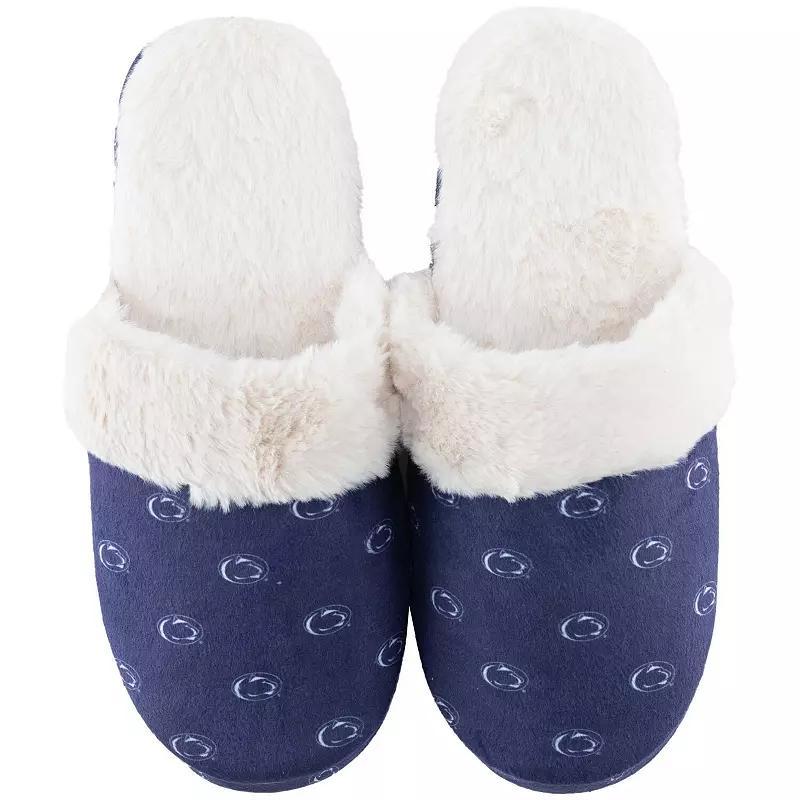 Womens ZooZatz Penn State Nittany Lions Faux Fur Slippers Blue Product Image