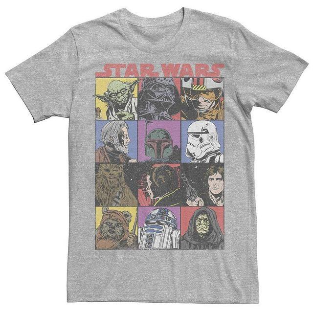 Mens Star Wars Comic Strip Cartoon Group Tee Product Image