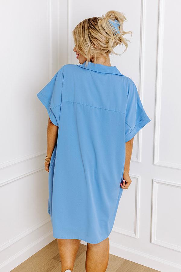 Effortless Radiance Shift Dress in Sky Blue Curves Product Image