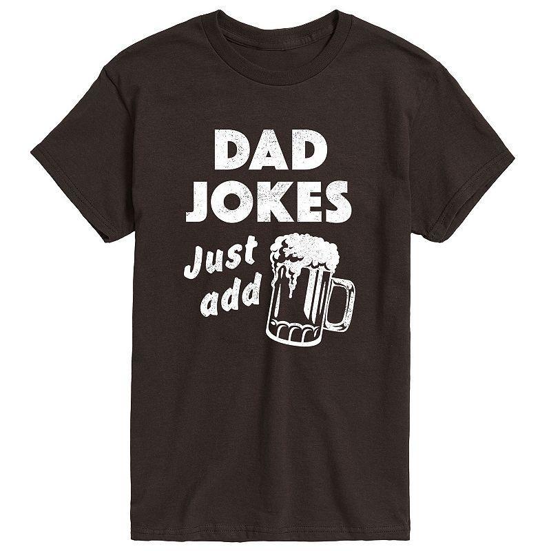 Mens Dad Jokes Just Add Beer Tee Product Image