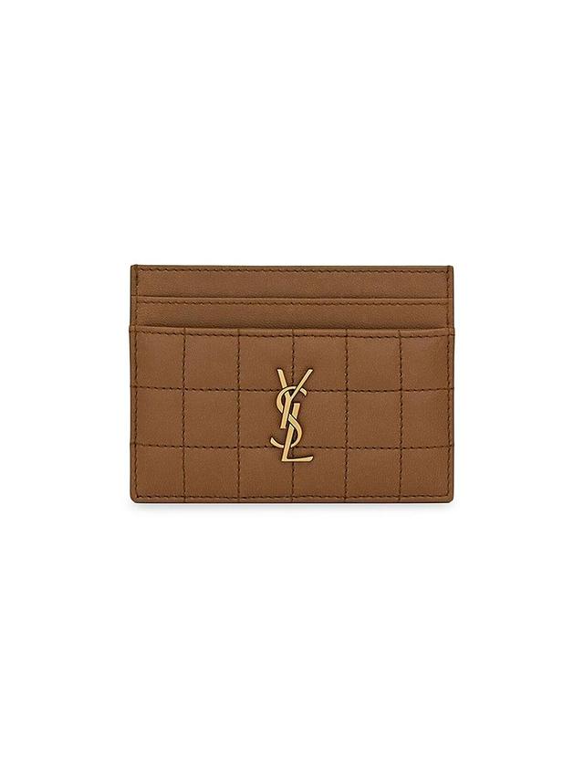 Womens Cassandre Matelasse Carre Card Case In Quilted Leather Product Image