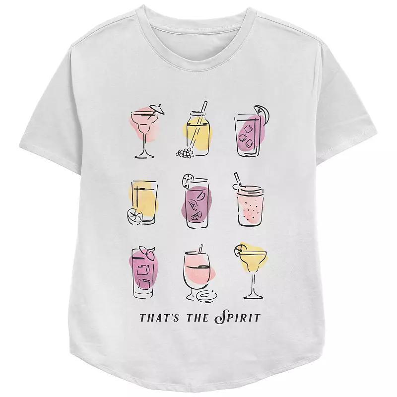 Womens Cocktails Thats The Spirit Relaxed Fit Graphic Tee Product Image