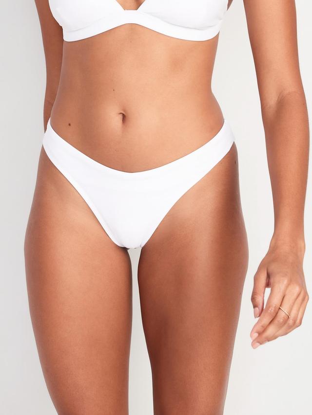 Low-Rise V-Front French-Cut Bikini Swim Bottoms Product Image