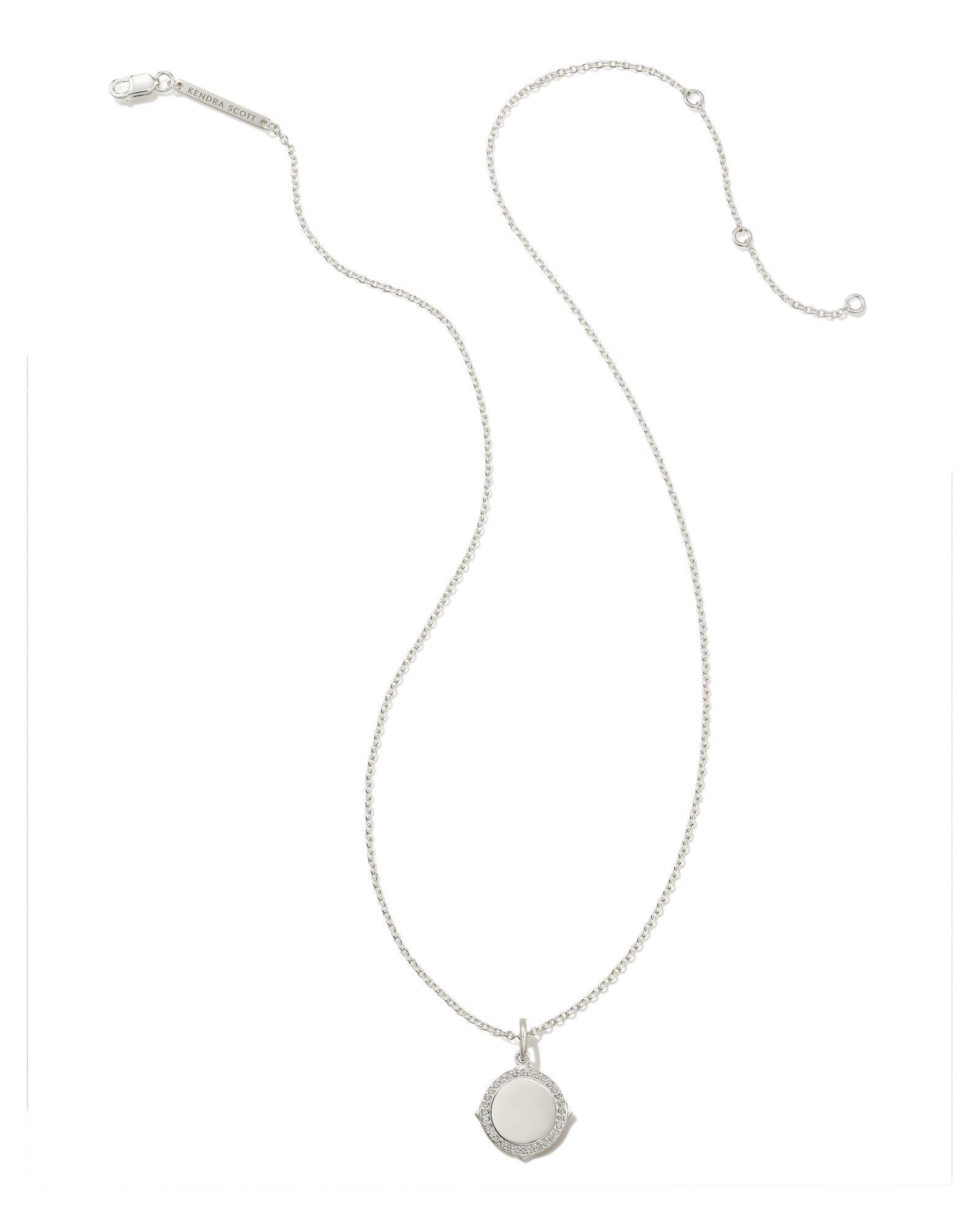 Matilda Luxe Sterling Silver Charm Necklace in White Sapphire Product Image