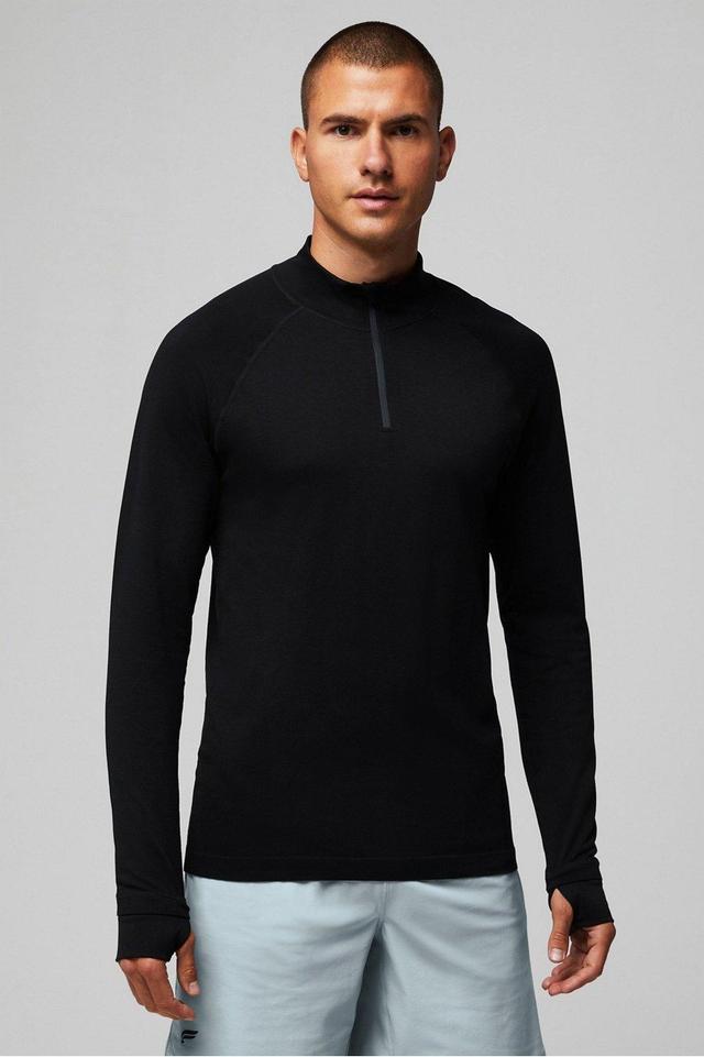 Fabletics Men The Training Day 1/4 Zip male black Size L Product Image