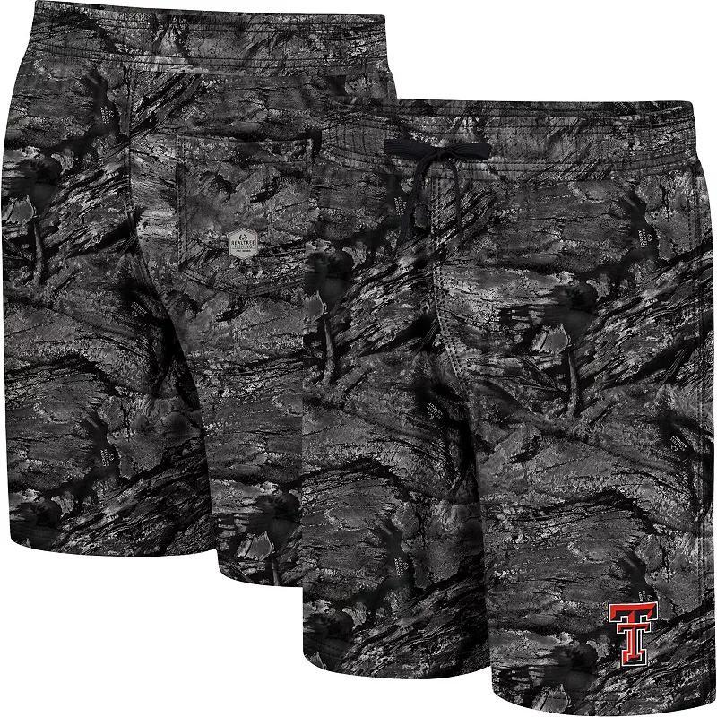 Mens Colosseum Charcoal Appalachian State Mountaineers Realtree Aspect Ohana Swim Shorts Product Image