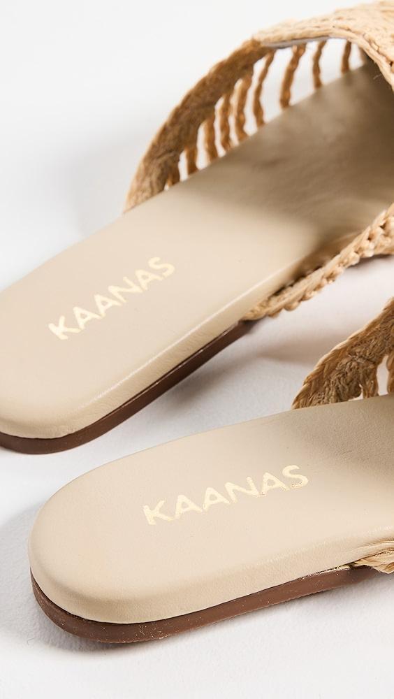 KAANAS Faya Woven Raffia Mules | Shopbop Product Image