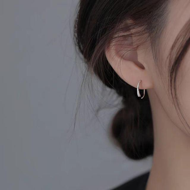 CZ Half Hoop Earring Product Image