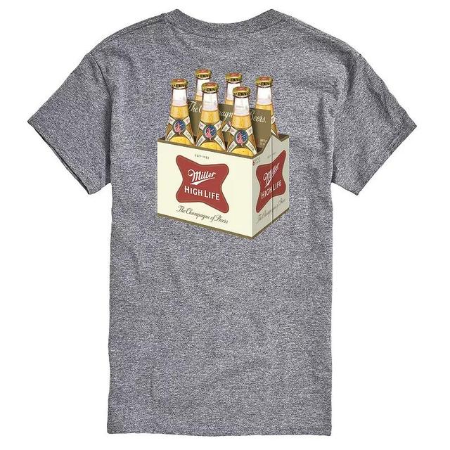 Big & Tall Miller High Life 6 Pack Graphic Tee, Mens Grey Gray Product Image