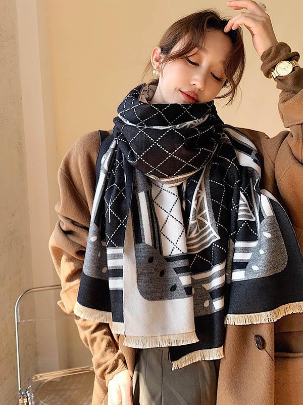 Original Warm Print Shawl&Scarf Product Image