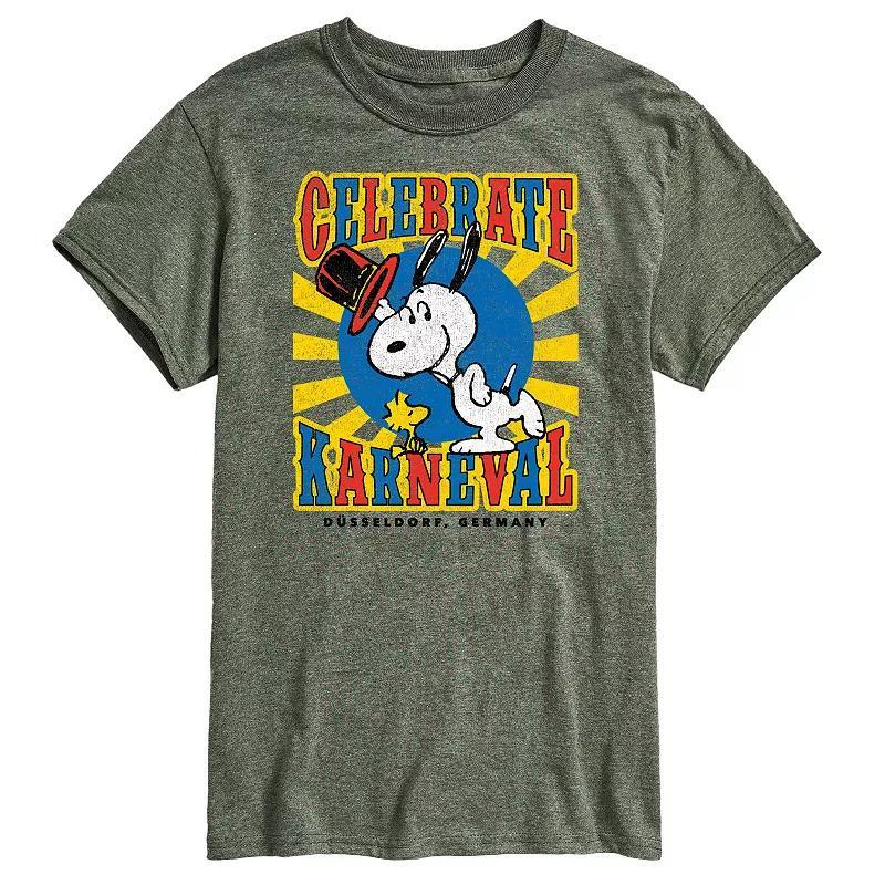 Mens Peanuts Snoopy Celebrate Karneval Graphic Tee Product Image