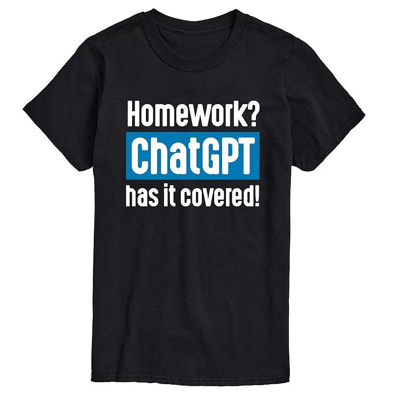 Big & Tall ChatGPT Has Homework Covered Graphic Tee, Mens Product Image