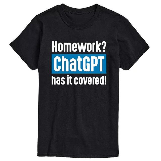 Big & Tall ChatGPT Has Homework Covered Graphic Tee, Mens Product Image