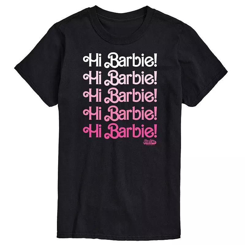 Big & Tall Barbie The Movie Hi Barbie Graphic Tee, Mens Blue Product Image