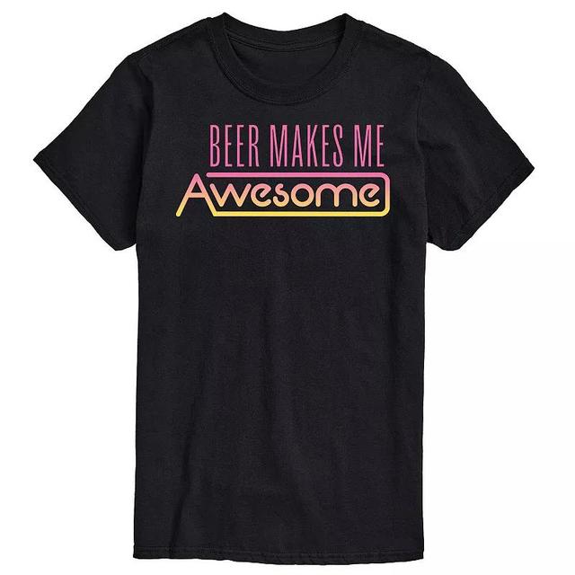 Mens Beer Makes Me Awesome Tee Product Image