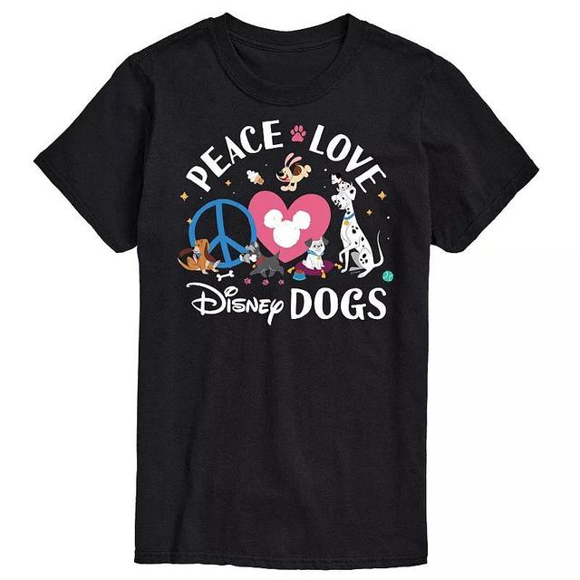 Disneys Mens Peace Love Dogs Graphic Tee Product Image