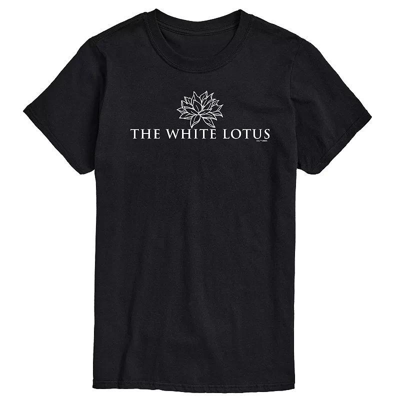 Mens White Lotus Logo Graphic Tee Blue Product Image