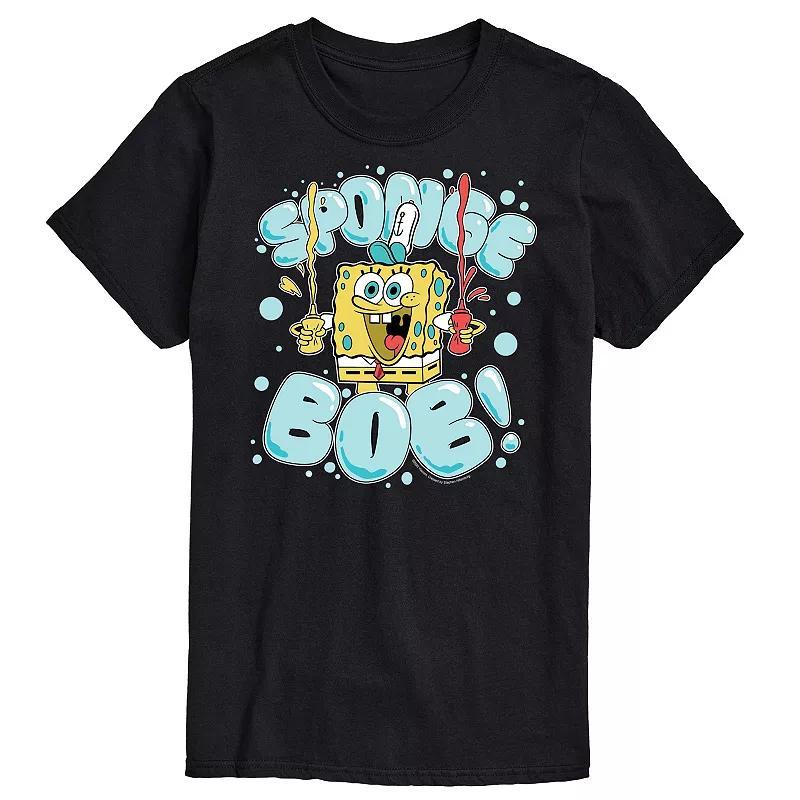 Big & Tall SpongeBob SquarePants Bubble Letter Graphic Tee, Mens Product Image