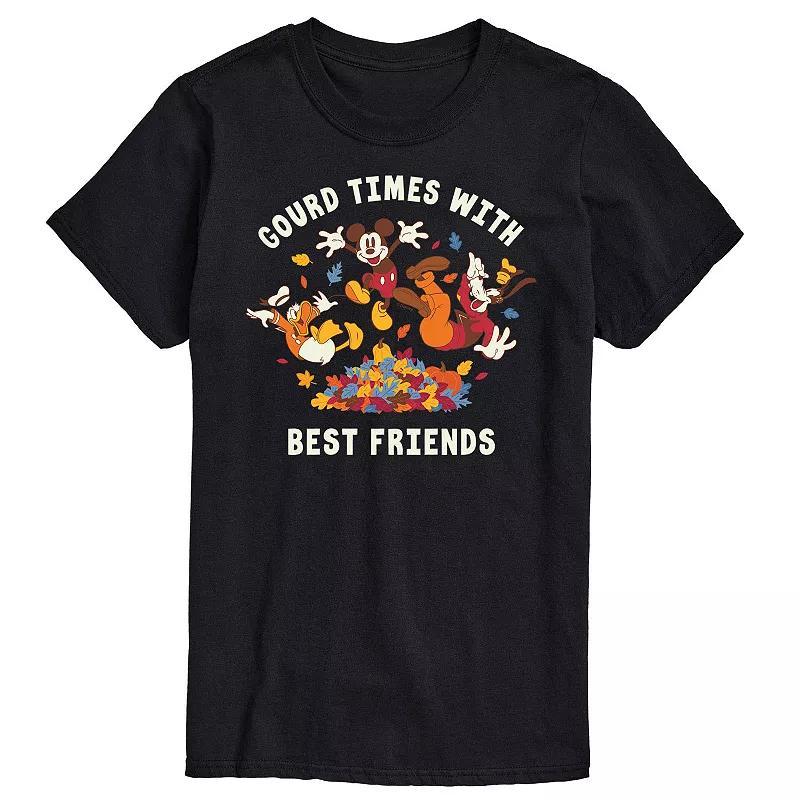 Disneys Mickey Mouse and Friends Big & Tall Gourd Times With Best Friends Graphic Tee, Mens Blue Product Image