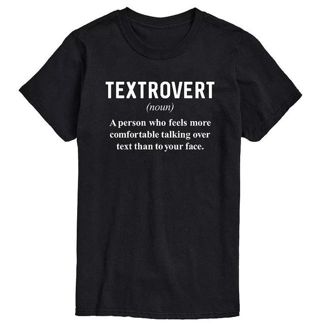 Big & Tall Textrovert Graphic Tee, Mens Product Image