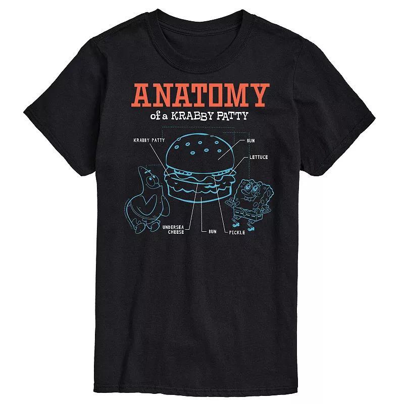 Big & Tall SpongeBob SquarePants Anatomy Of A Krabby Patty Graphic Tee, Mens Product Image