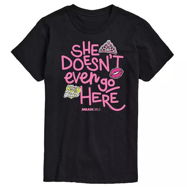 Mens Mean Girls She Doesnt Even Go Here Graphic Tee Product Image