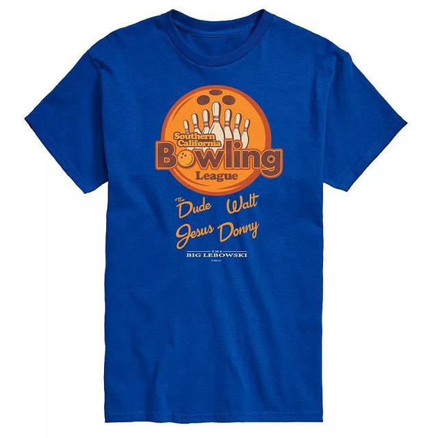 Mens The Big Lebowski Bowling Tee Med Blue Product Image