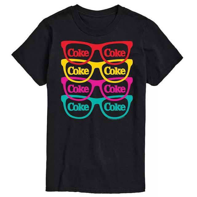 Big & Tall Coca-Cola Sunglasses Graphic Tee, Mens Blue Product Image