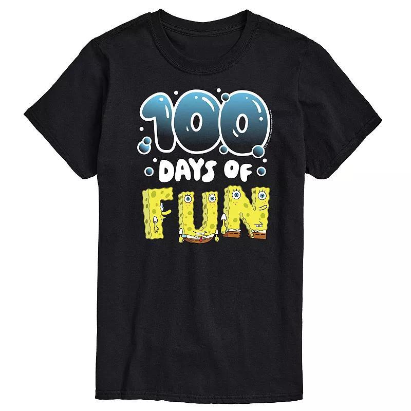 Mens SpongeBob SquarePants 100 Days Of Fun Graphic Tee Product Image