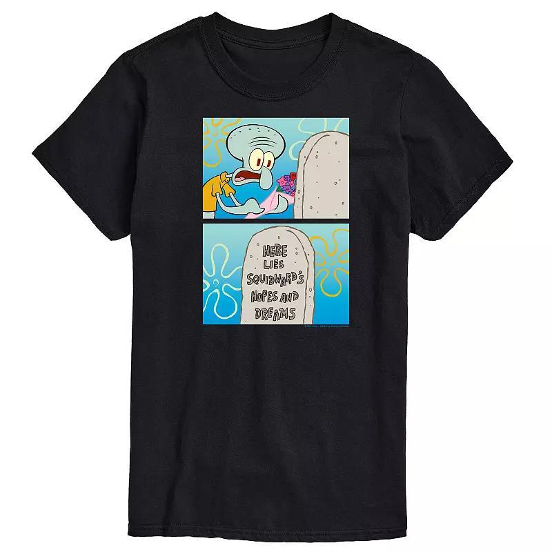 Mens SpongeBob Squidward Hopes & Dreams Graphic Tee Product Image