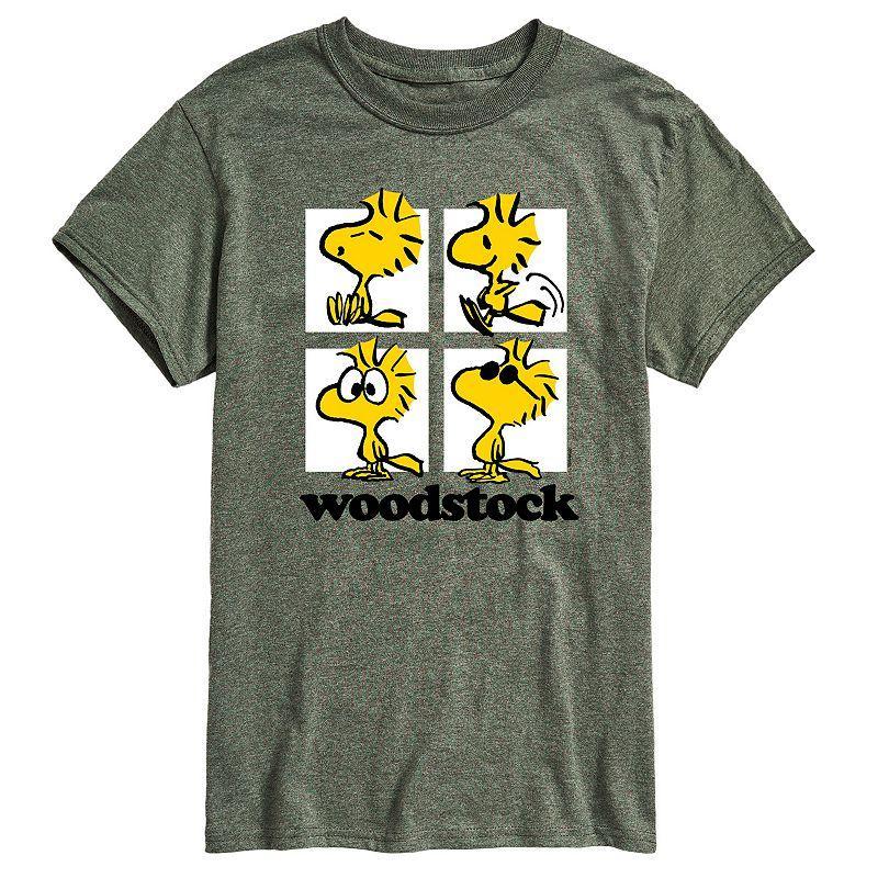 Mens Peanuts Woodstock Grid Graphic Tee Product Image