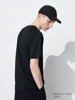 Mens Dry-Ex T-Shirt with Odor Control Black Large UNIQLO US Product Image