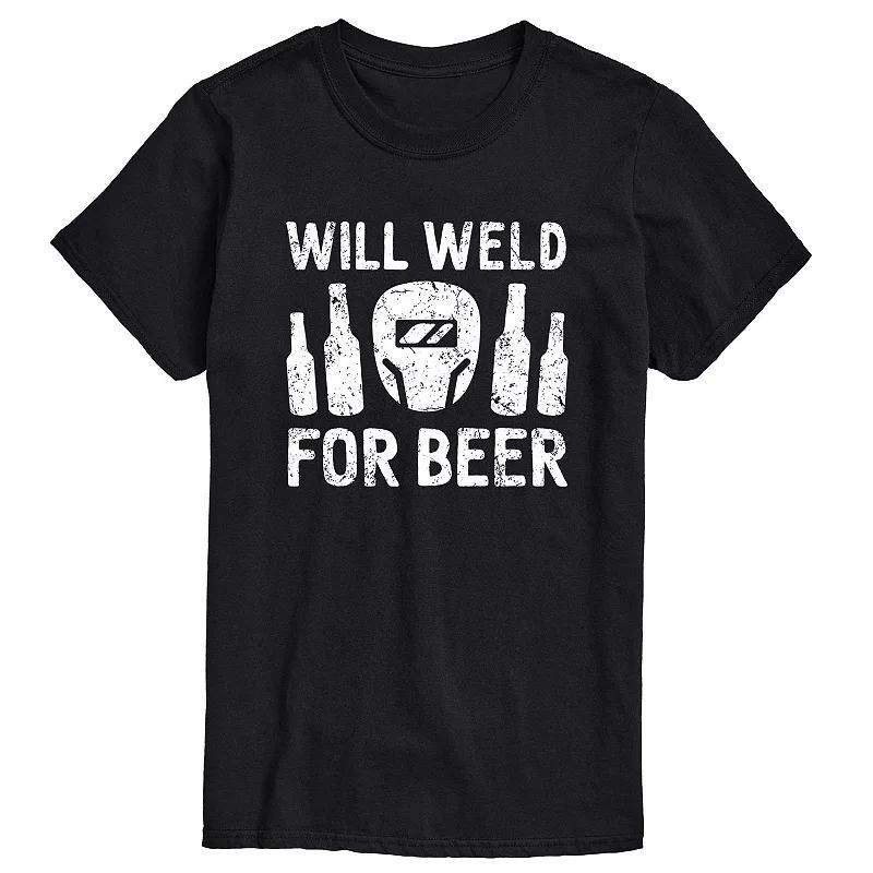 Mens Will Weld For Beer Tee Product Image