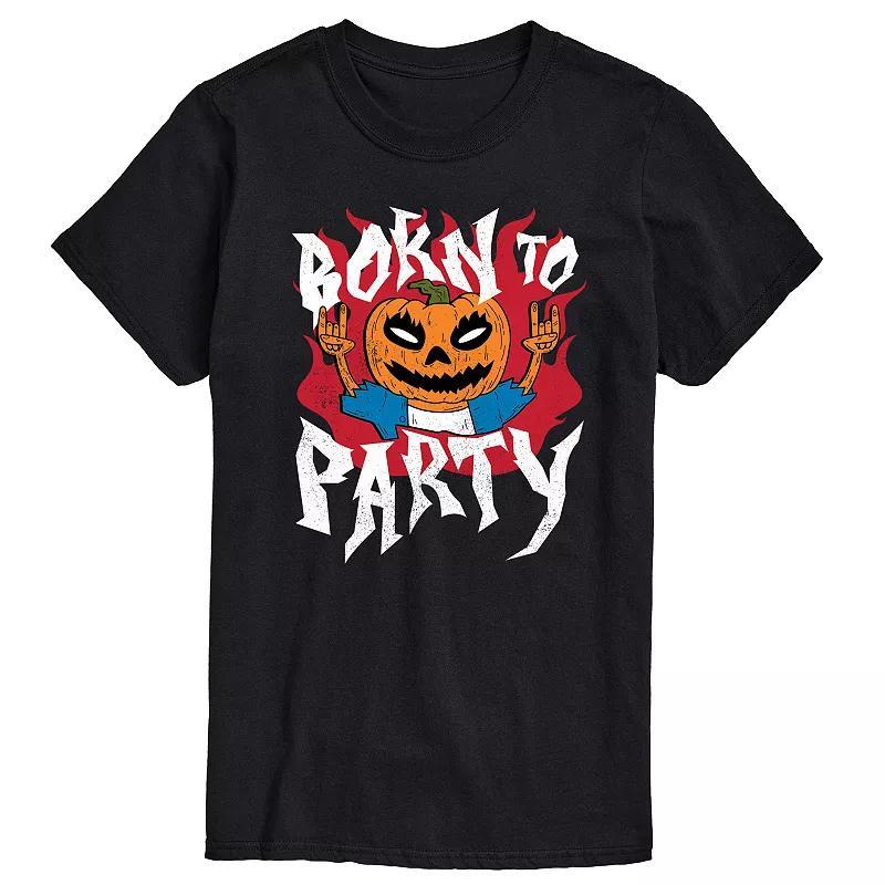 Big & Tall Born To Party Halloween Graphic Tee, Mens Product Image