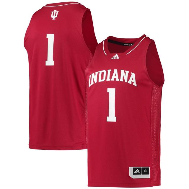 Adidas Mens 1 Indiana Hoosiers Swingman Team Basketball Jersey - Cream Product Image