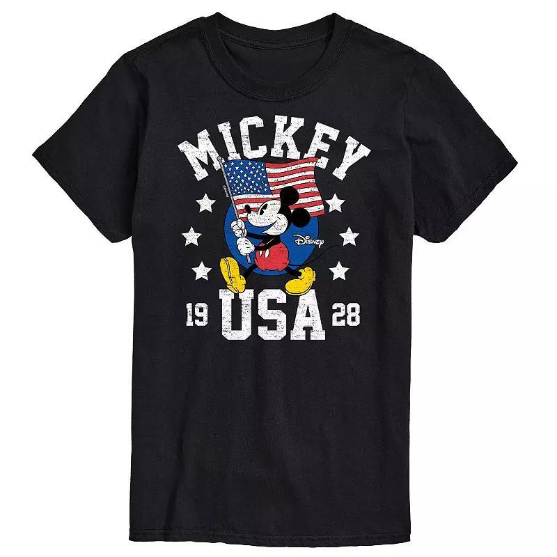 Disneys Mickey Mouse Mens Waving Flag Graphic Tee Product Image