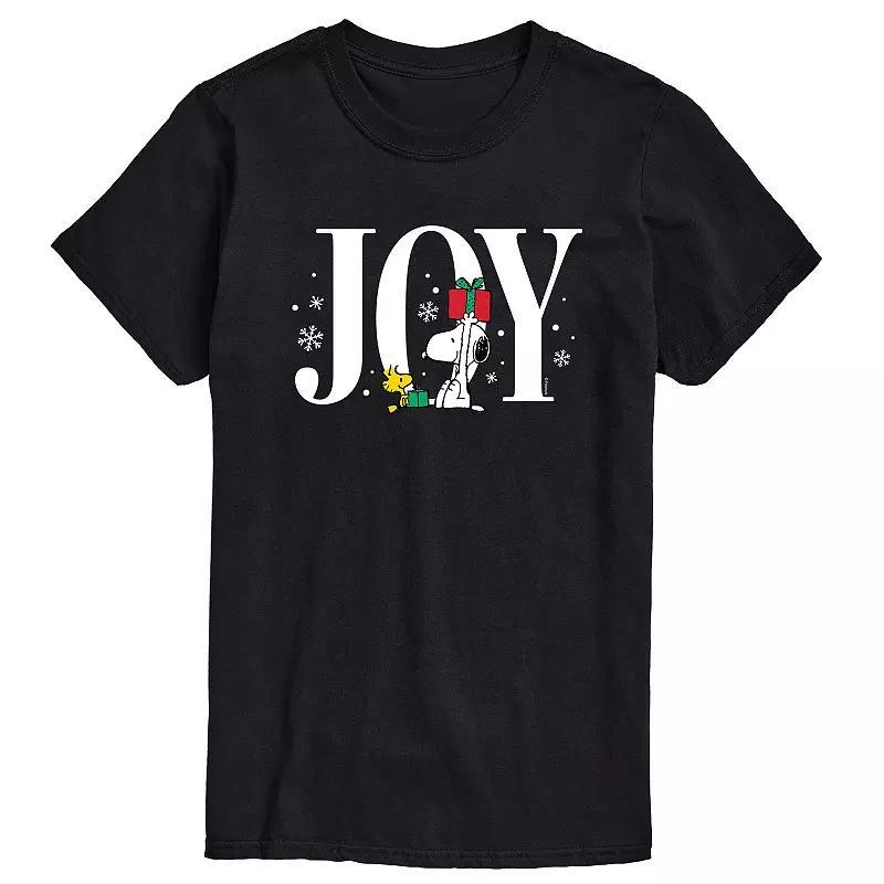 Big & Tall Peanuts Snoopy Joy Tee, Mens Black Product Image