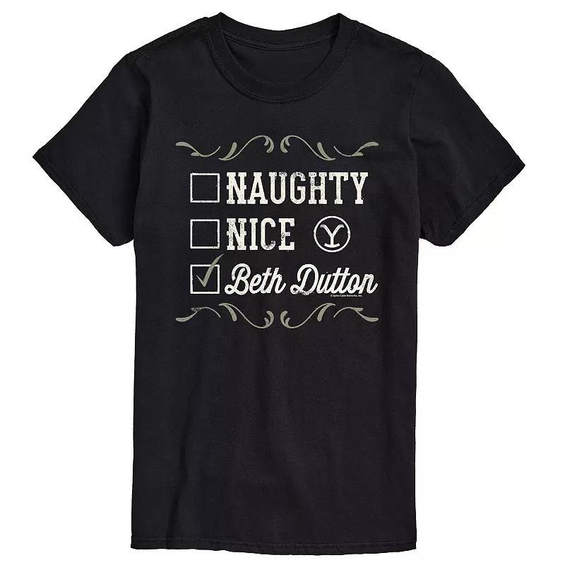 Mens Yellowstone Naughty Nice Beth Dutton Tee Product Image