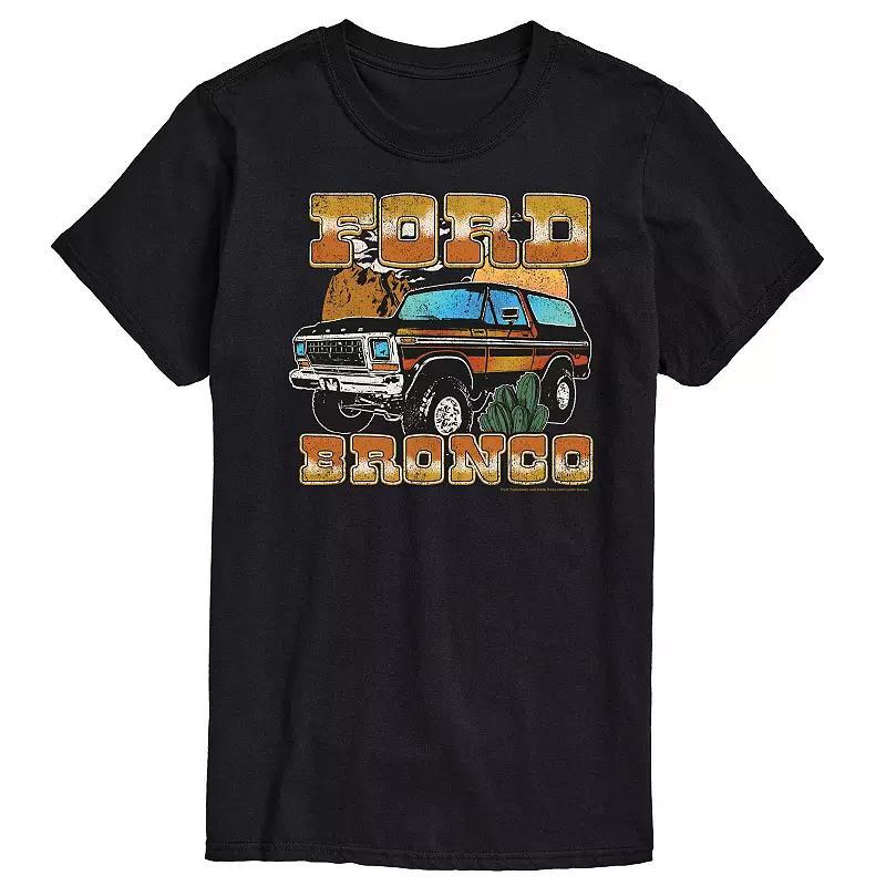 Big & Tall Ford Vintage Bronco Desert Graphic Tee, Mens Blue Product Image