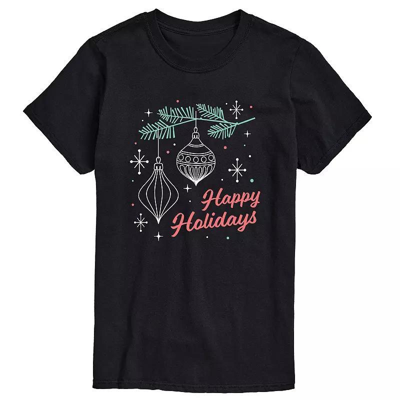 Big & Tall Happy Holidays Tee, Mens Product Image